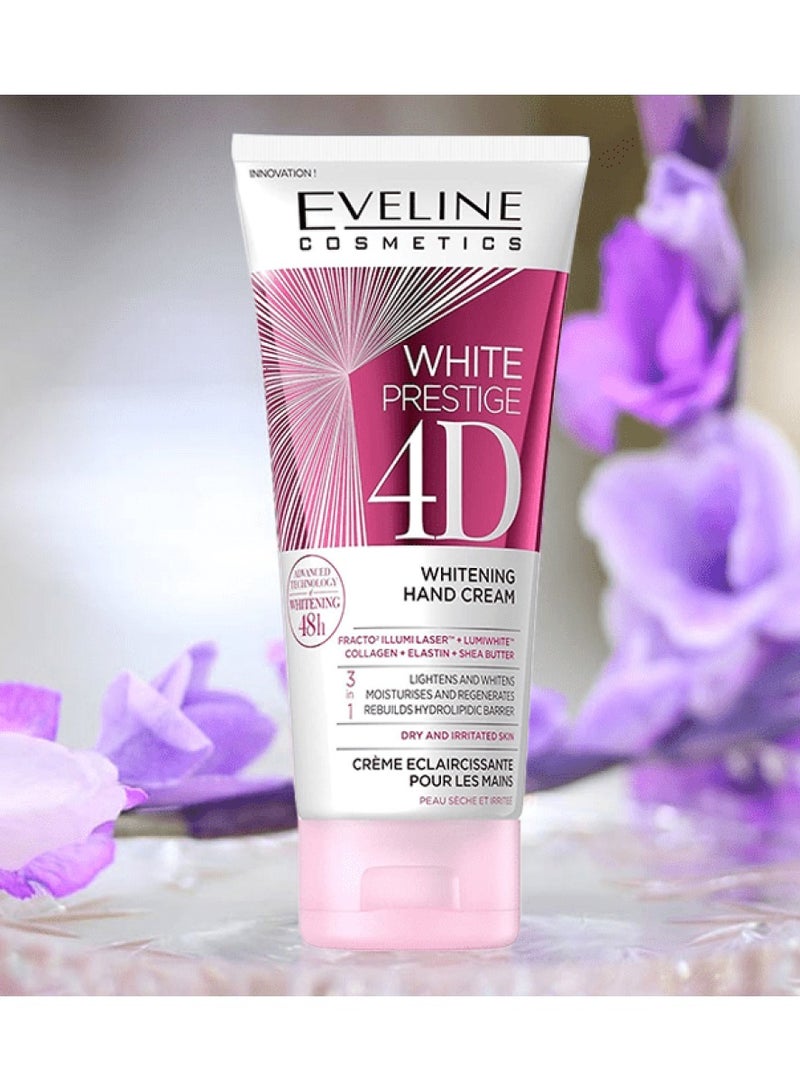 EVELINE COSMETICS 3-In-1 White Prestige 4D Whitening Hand Cream 100 Ml - Image 2