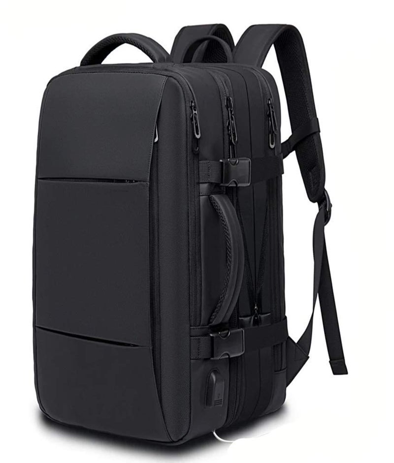 BANGE 55L Capacity 15.6-inch Laptop Bags Outdoor and Camping 3in1 Office Bags, Black Laptop Backpack (BGE1908) - Black - Image 1