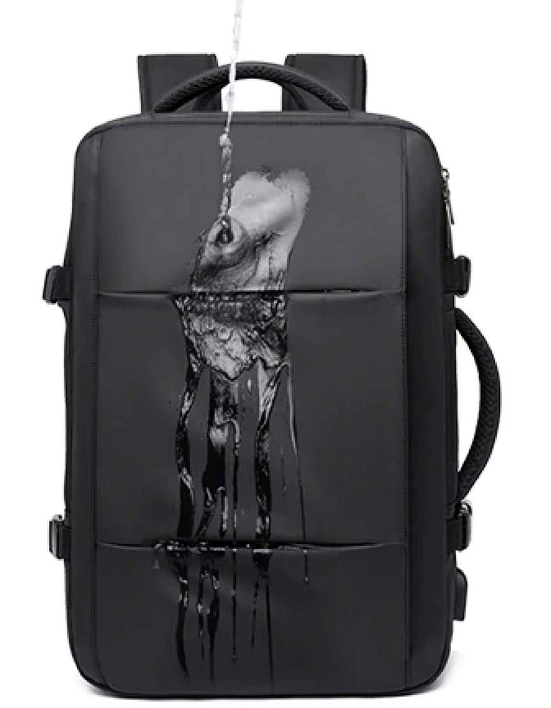 BANGE 55L Capacity 15.6-inch Laptop Bags Outdoor and Camping 3in1 Office Bags, Black Laptop Backpack (BGE1908) - Black - Image 4