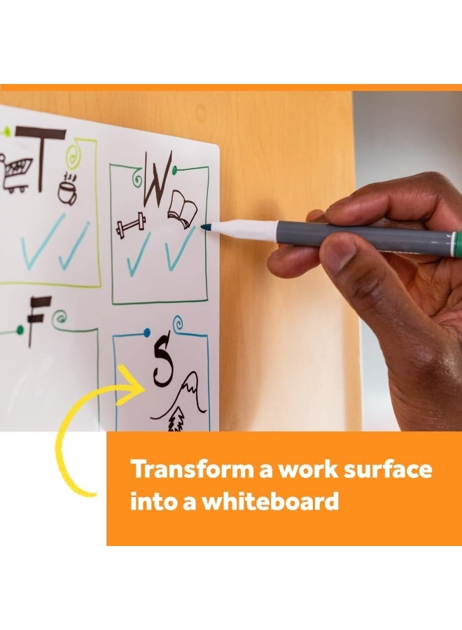 Extra Large Chalkboard Peel and Stick Paper – Dry Erase Whiteboard Film Roll 1.5 ft x 6.5 ft, Removable Stain-Proof Wall Sticker for Home, School, Office, Kitchen, Doors, Tables | Includes 1 Pen, PVC Self-Adhesive, Chalkboard Peel and Stick, Whiteboard Film, Dry Erase Wall Sticker, Removable Chalkboard Paper, PVC Wall Sticker, Chalkboard Wallpaper, Self-Adhesive Whiteboard Roll, Classroom Chalkboard, Office Whiteboard, Kids Learning Board - Image 3