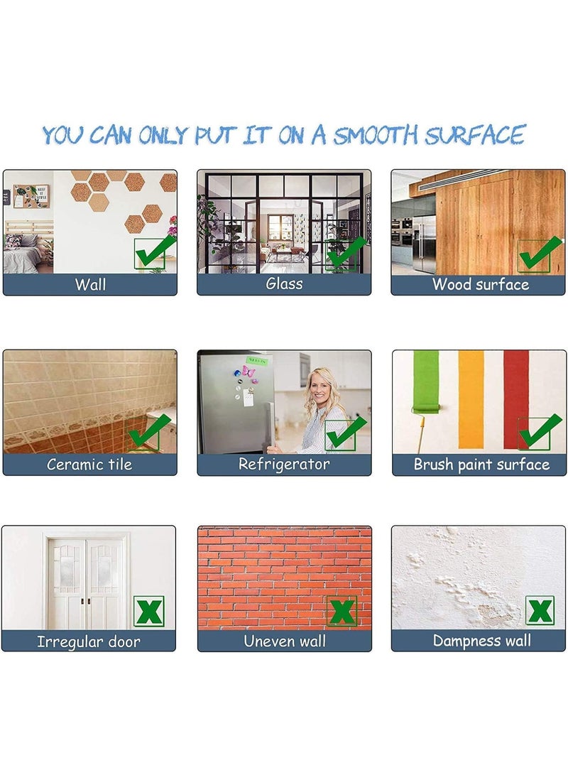 Extra Large Chalkboard Peel and Stick Paper – Dry Erase Whiteboard Film Roll 1.5 ft x 6.5 ft, Removable Stain-Proof Wall Sticker for Home, School, Office, Kitchen, Doors, Tables | Includes 1 Pen, PVC Self-Adhesive, Chalkboard Peel and Stick, Whiteboard Film, Dry Erase Wall Sticker, Removable Chalkboard Paper, PVC Wall Sticker, Chalkboard Wallpaper, Self-Adhesive Whiteboard Roll, Classroom Chalkboard, Office Whiteboard, Kids Learning Board - Image 4