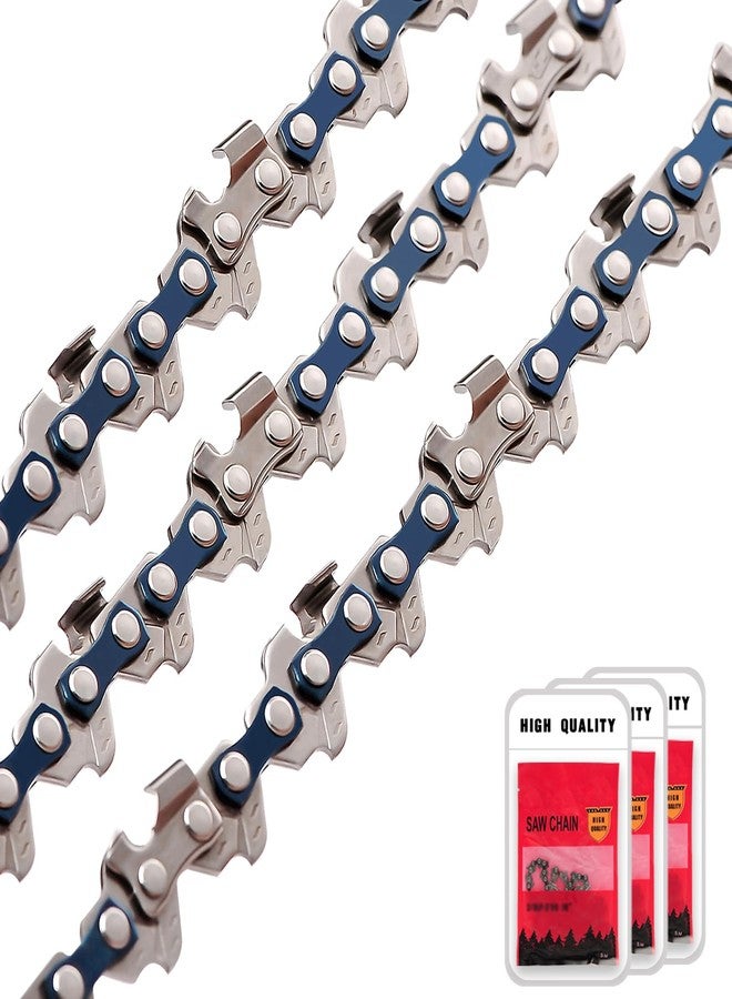 M.A.K 10 inch Chainsaw Chain 58DL Drive Link, 1/4" Pitch, 0.050” Gauge, Fit for Craftsman, Echo, Poulan, Ryobi, Worx 10 inch Chainsaw Chains, 3pcs - Image 1