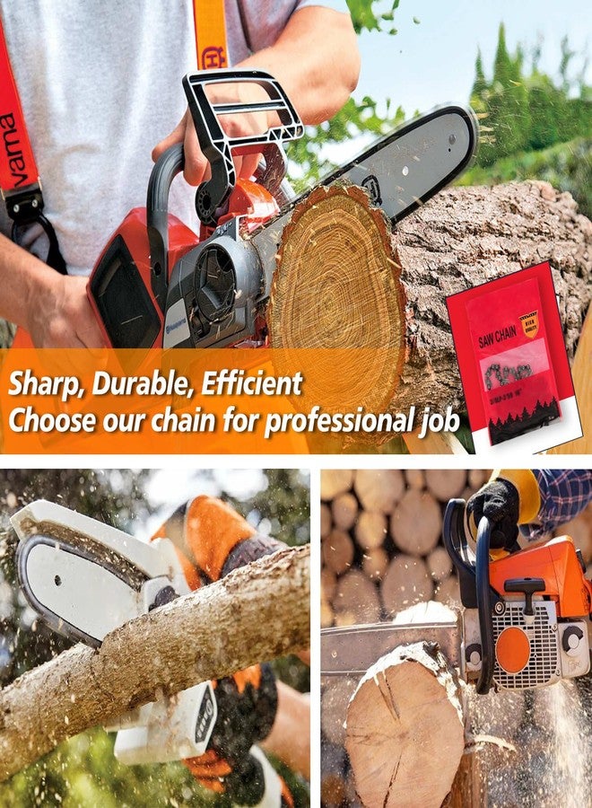 M.A.K 10 inch Chainsaw Chain 58DL Drive Link, 1/4" Pitch, 0.050” Gauge, Fit for Craftsman, Echo, Poulan, Ryobi, Worx 10 inch Chainsaw Chains, 3pcs - Image 3