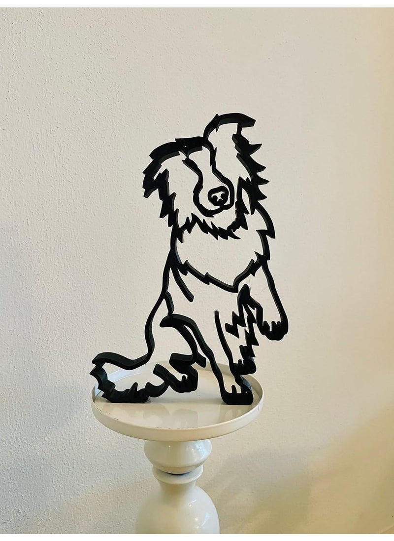 EROTNGO EROTNGO Australian Shepherd Dog Tabletop Figure Minimalist Art for Home Decor Pet Lover Gift and Shelf Display  - Image 4