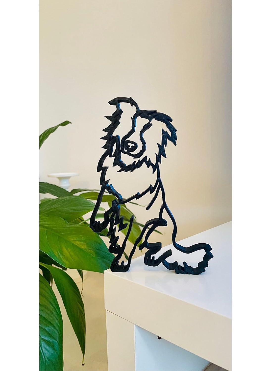 EROTNGO EROTNGO Australian Shepherd Dog Tabletop Figure Minimalist Art for Home Decor Pet Lover Gift and Shelf Display  - Image 2