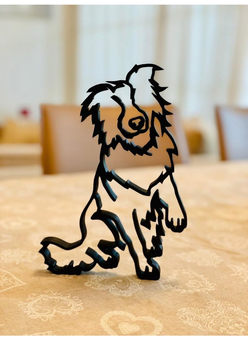 EROTNGO EROTNGO Australian Shepherd Dog Tabletop Figure Minimalist Art for Home Decor Pet Lover Gift and Shelf Display  - Image 3