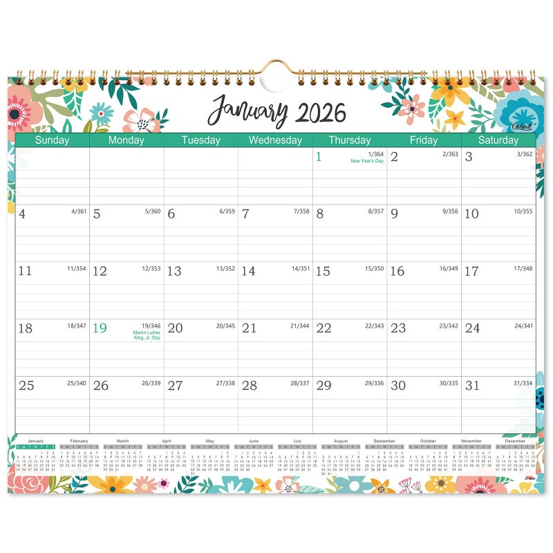 Coboll 2026 Calendar - Jan. 2026 to Dec. 2026, Wall Calendar 2026, 14.8 x 11.4 Inches, 12 Months Wall Calendar with Ample Blocks for Writing - Image 1