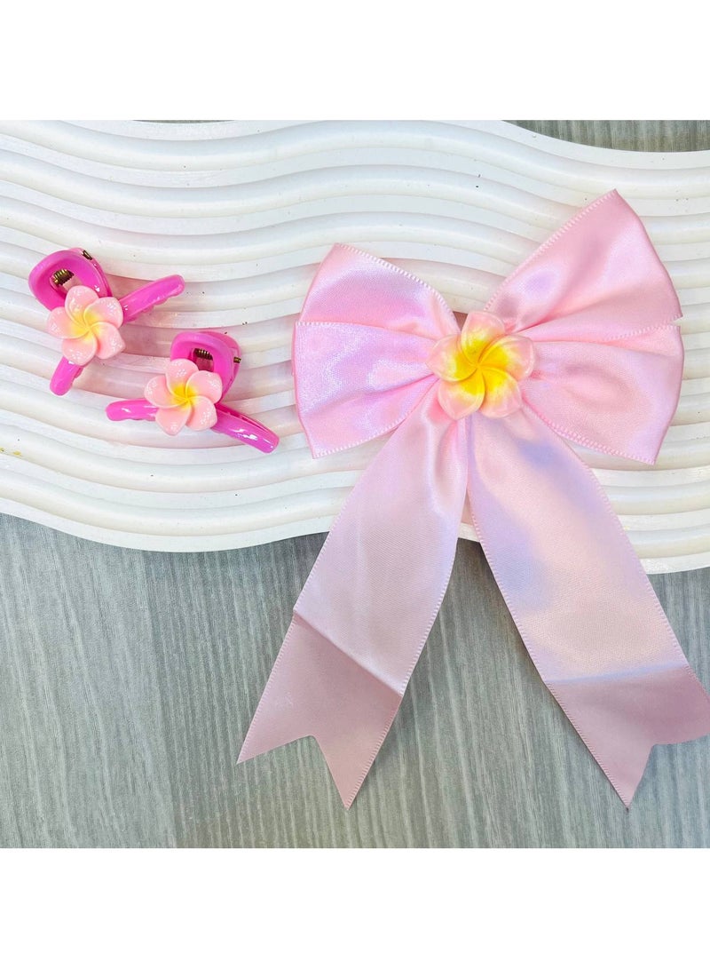 Generic Bow clip set with 2 small pins – a delicate touch that complements the beauty of your little one's look!