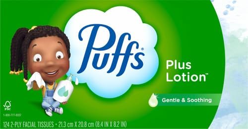 Puffs مناديل بوفز بلس لوشن للوجه 1 علبة عائلية 124 مناديل لكل علبة عبوة من 4 - Image 2