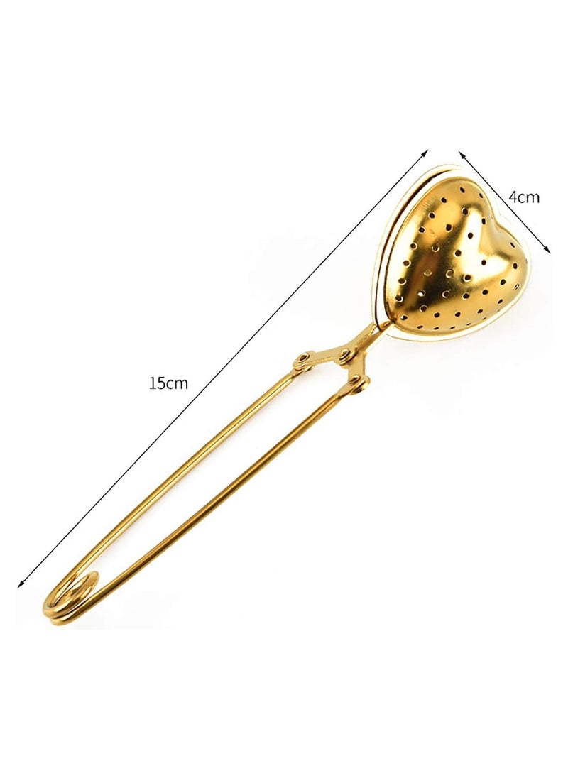 Generic - 2pcs Golden Tea Infuser Strainer, Stainless Steel Loose Leaf Tea Filter with Handle, Moon and Star Shaped, for Home, Tearooms, Restaurants, Offices - Image 1