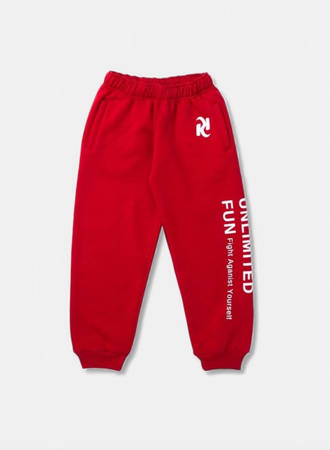 Kids Unisex Bold Red Track Pants