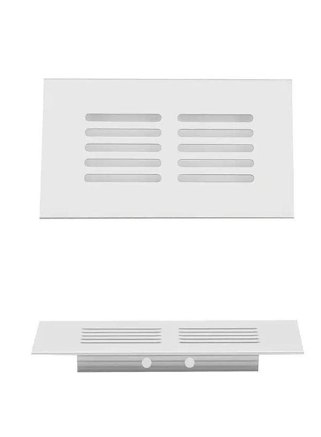 2pcs Aluminum Vent Grille Covers Horizontal Ridges Enhanced Airflow Wall Ceiling Mount - Image 3