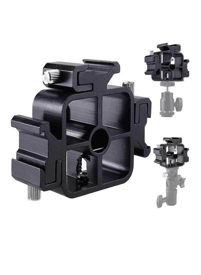 SYOSI - Shoe Mounts Camera Hot Shoe Lamp Holder Flash Base Live Broadcast Bracket Multi function Standard One turn Three Camera Shoe Mount Tripod Screw Adapter Shoe Mount for DSLR Camera Rig 1Pcs - Image 1