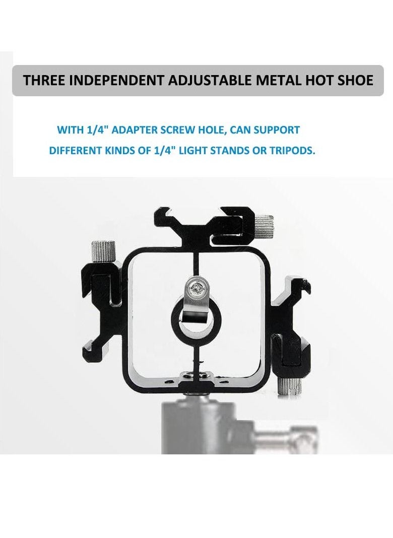 SYOSI - Shoe Mounts Camera Hot Shoe Lamp Holder Flash Base Live Broadcast Bracket Multi function Standard One turn Three Camera Shoe Mount Tripod Screw Adapter Shoe Mount for DSLR Camera Rig 1Pcs - Image 1