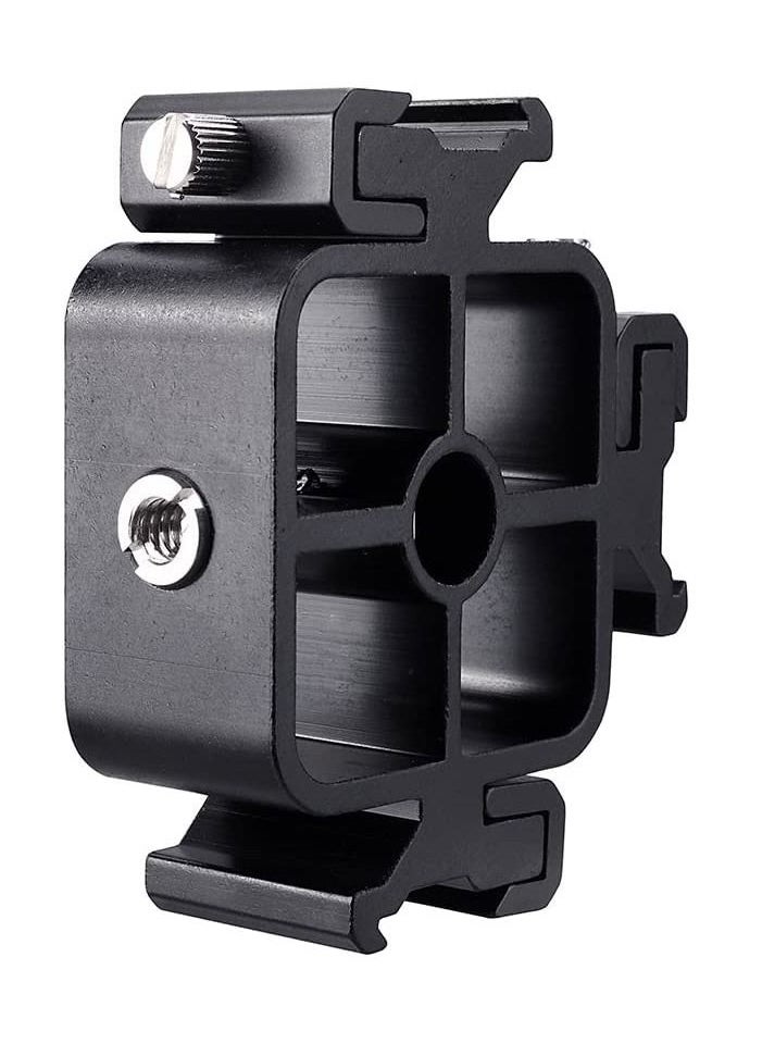 SYOSI - Shoe Mounts Camera Hot Shoe Lamp Holder Flash Base Live Broadcast Bracket Multi function Standard One turn Three Camera Shoe Mount Tripod Screw Adapter Shoe Mount for DSLR Camera Rig 1Pcs - Image 1