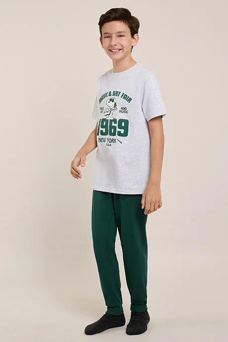 R&B Snoopy Print Pyjama Set