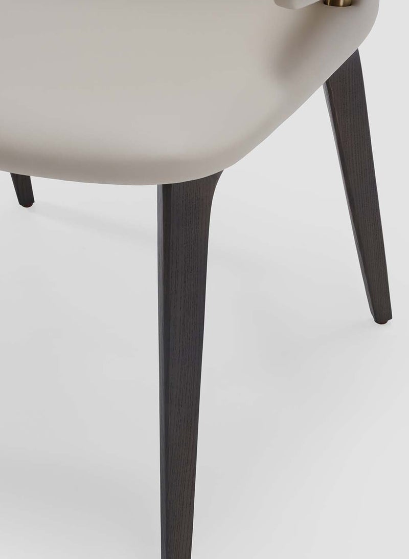 AL HUZAIFA FURNITURE Woody 2 Tone Dining Armchair, In Micro Fiber Leather  - Image 3