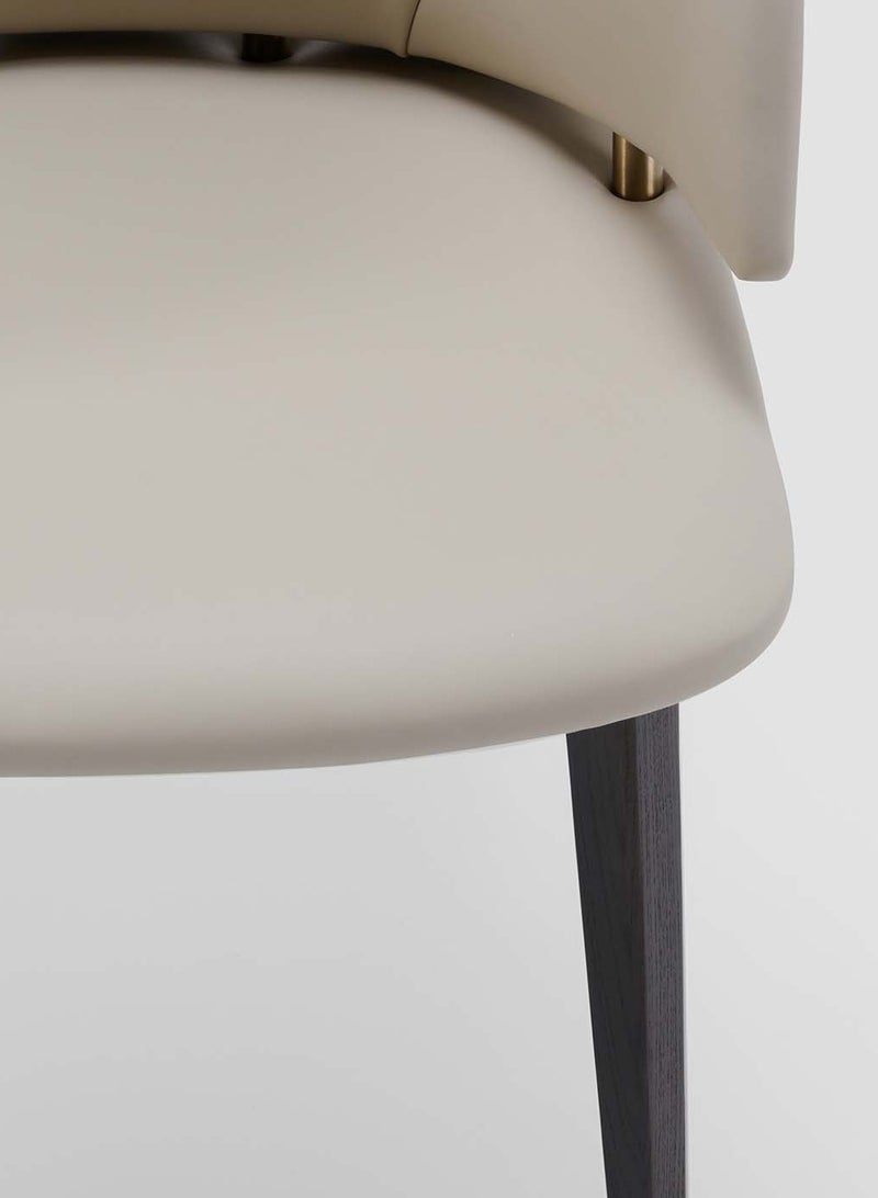 AL HUZAIFA FURNITURE Woody 2 Tone Dining Armchair, In Micro Fiber Leather  - Image 5