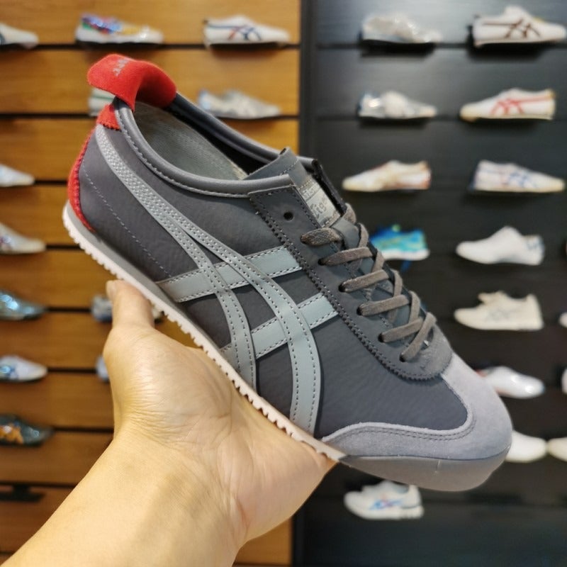 أونيتسوكا تايجر جلد طبيعي من الطبقة الأولى أحذية Onitsuka Tiger T-Toe سلسلة Mexic66 كلاسيكية رجعية للأزواج - Image 1
