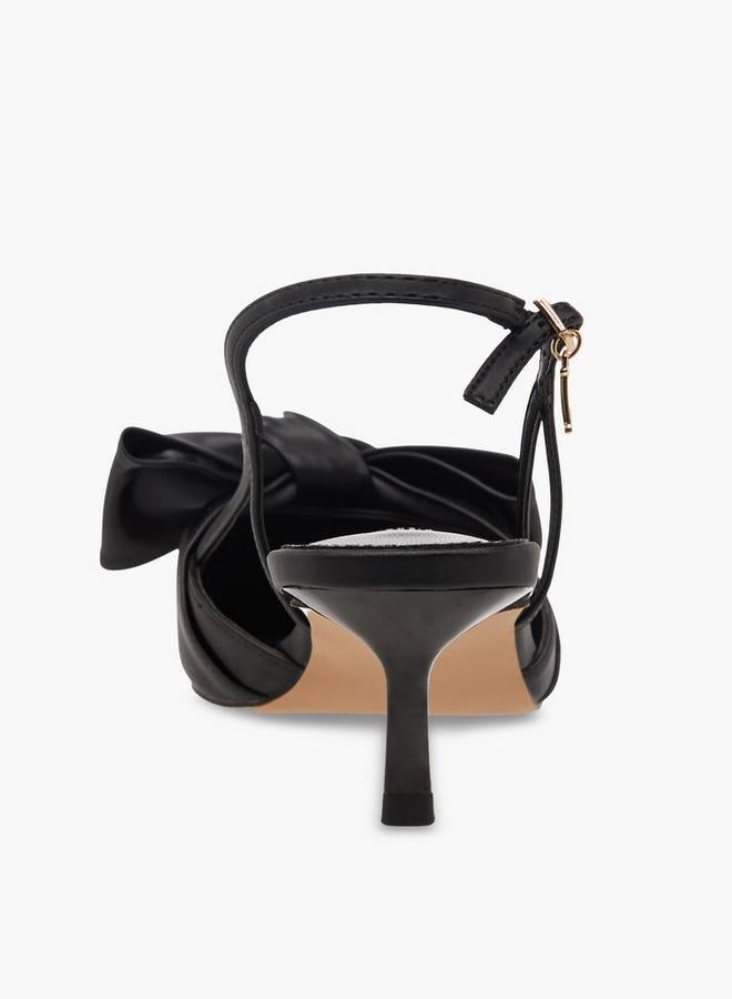Elle Women Kitten Heel Backstrap Shoes - Image 5