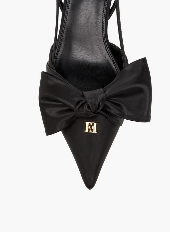 Elle Women Kitten Heel Backstrap Shoes - Image 4