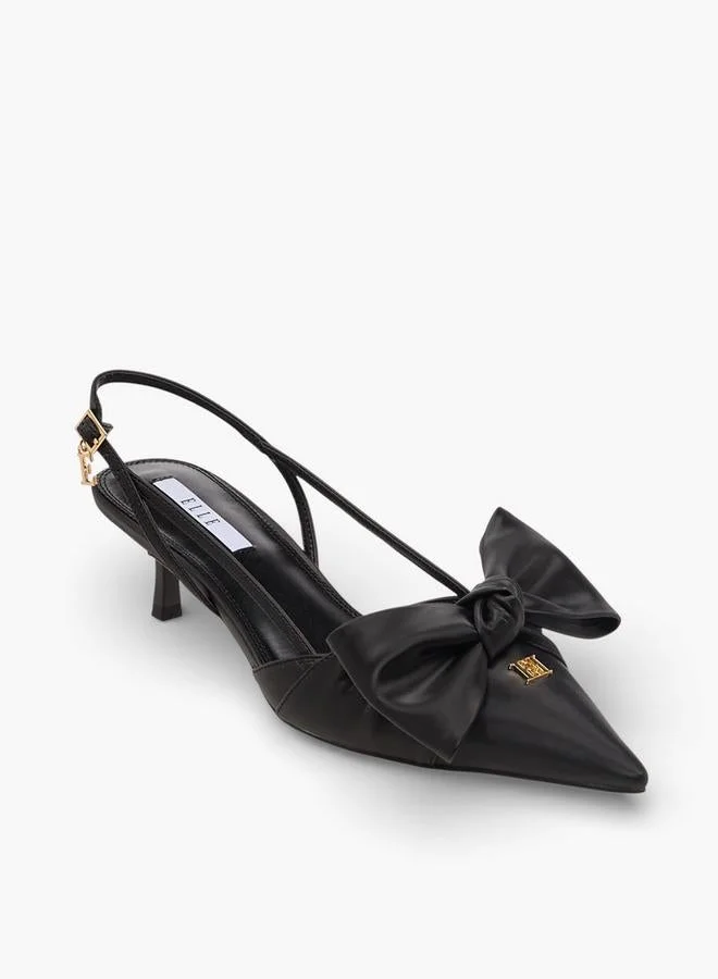 Elle Elle Women Kitten Heel Backstrap Shoes