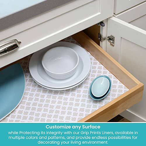 Con-Tact Brand Grip Prints Shelf Liner, Non-Adhesive Durable Liners, Slip-Resistant Drawer and Cabinet Covering, 18" x 8', Talisman Pale Gray, Pack of 1 Roll - Image 5