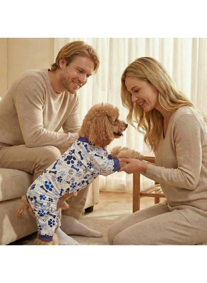 Certified Dog Clothes Pajamas Onesie for Small, Medium, Large Dogs Costume - Breathable Elastic Skin-Friendly Puppy Dresses (Leading Global Authentic Factory Direct) Blue,Small - Image 3