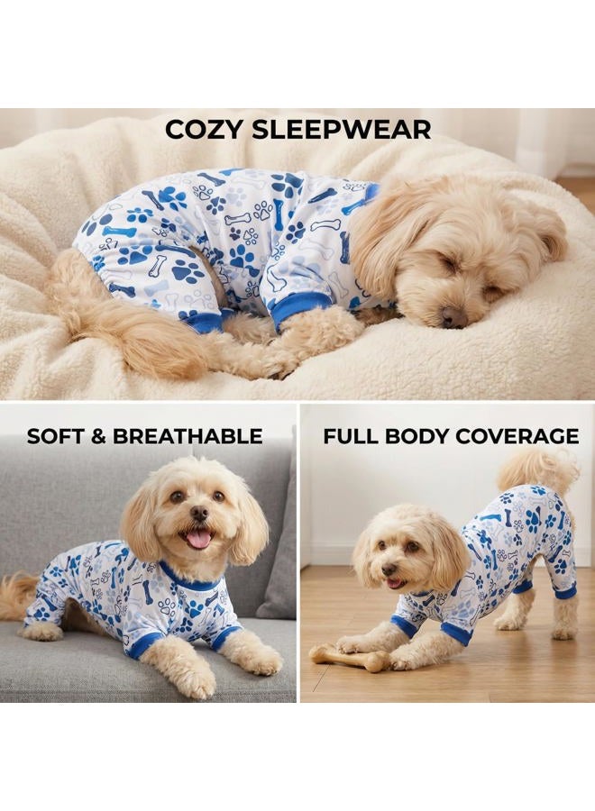 Certified Dog Clothes Pajamas Onesie for Small, Medium, Large Dogs Costume - Breathable Elastic Skin-Friendly Puppy Dresses (Leading Global Authentic Factory Direct) Blue,Small - Image 5