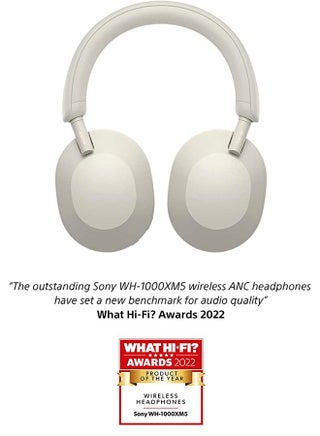 WH-1000XM5 Wireless Noise-Cancelling Headphones Platinum Silver - view 2