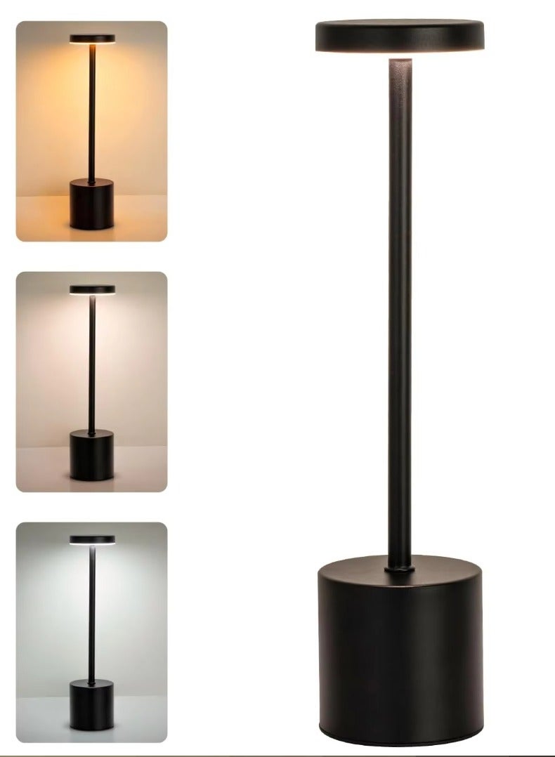 Table Lamp LED lampshade for bedside table Touch Sensor Desktop Night Light Rechargeable Wireless Reading Lamp for Restaurant Hotel Bar Bedroom Decor Light