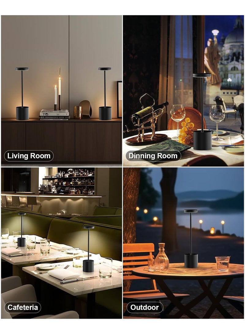 Table Lamp LED Touch Sensor Desktop Night Light Rechargeable Wireless Reading Lamp for Restaurant Hotel Bar Bedroom Decor Light  - Image 5