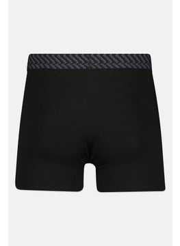 Tommy John Men 2 Pieces 6 Inseam Brand Logo Boxer Briefs, Black/White  - Image 3