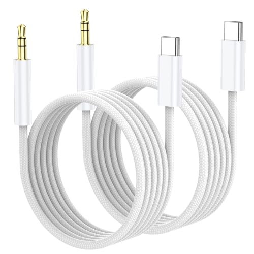 KAYQINHO USB C to 3.5mm Audio Aux Jack Cable(3.3ft 2-Pack), Aux Cord for iPhone 17/16/15, Type C to 3.5mm Headphone Car Stereo Cord Compatible with iPhone 17/16/15, SMSUNG Galaxy S25 S24 S23 S22 Note, Pixel - Image 1