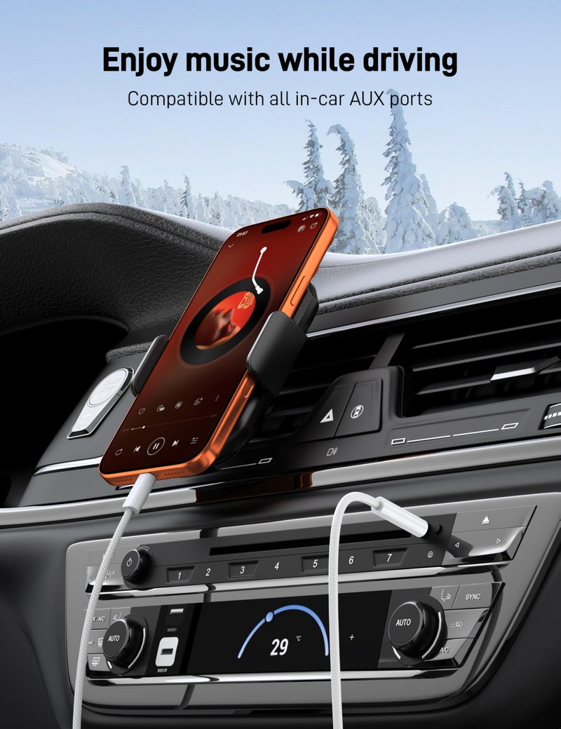 KAYQINHO USB C to 3.5mm Audio Aux Jack Cable(3.3ft 2-Pack), Aux Cord for iPhone 17/16/15, Type C to 3.5mm Headphone Car Stereo Cord Compatible with iPhone 17/16/15, SMSUNG Galaxy S25 S24 S23 S22 Note, Pixel - Image 4
