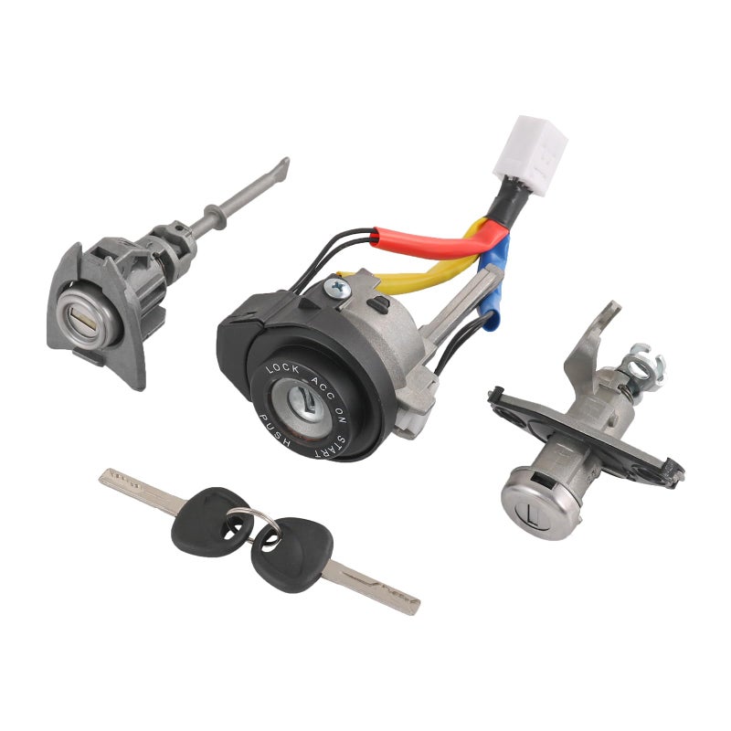 مجموعة أسطوانة قفل DICMIC كاملة مع مفتاح تشغيل متوافقة مع هيونداي سوناتا 2009-2014 وهيونداي سوناتا هايبرد 2011-2015 استبدال 819703SA00 812503SA00