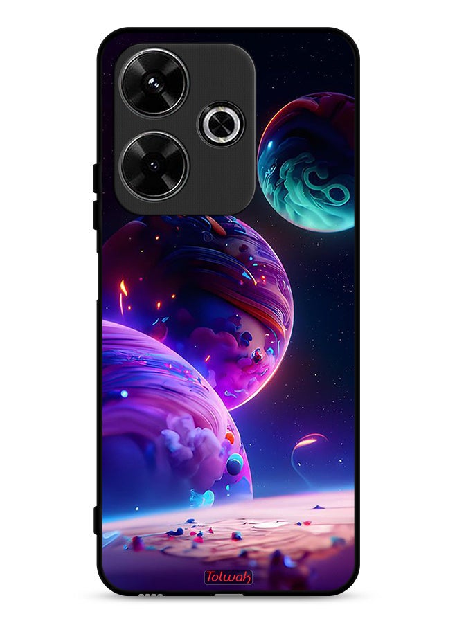 Tolwak Xiaomi Redmi 13 4G Protective Case Cover Planet Pattern - Image 1