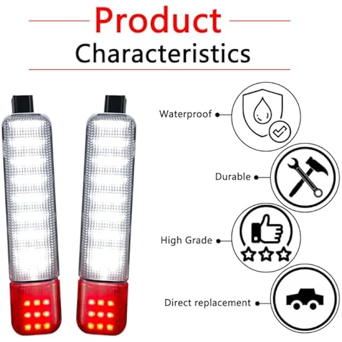 Excefore Led Side Door Panel Courtesy Lights Replacement For Chevrolet Silverado 1500 2500 3500For Gmc Sierra CK YukonFor Avalanche For SuburbanFor Hummer H2 Interior Bright White Light 2Pcs - Image 2