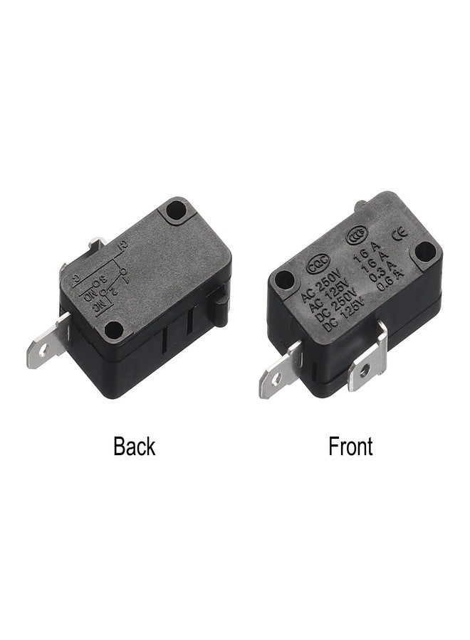 MECCANIXITY Microwave Oven Door Switch Oven Micro Switch Replacement Parts 16A for Microwave Rice Cooker 2 Normally Open Black Pack of 2 - Image 4