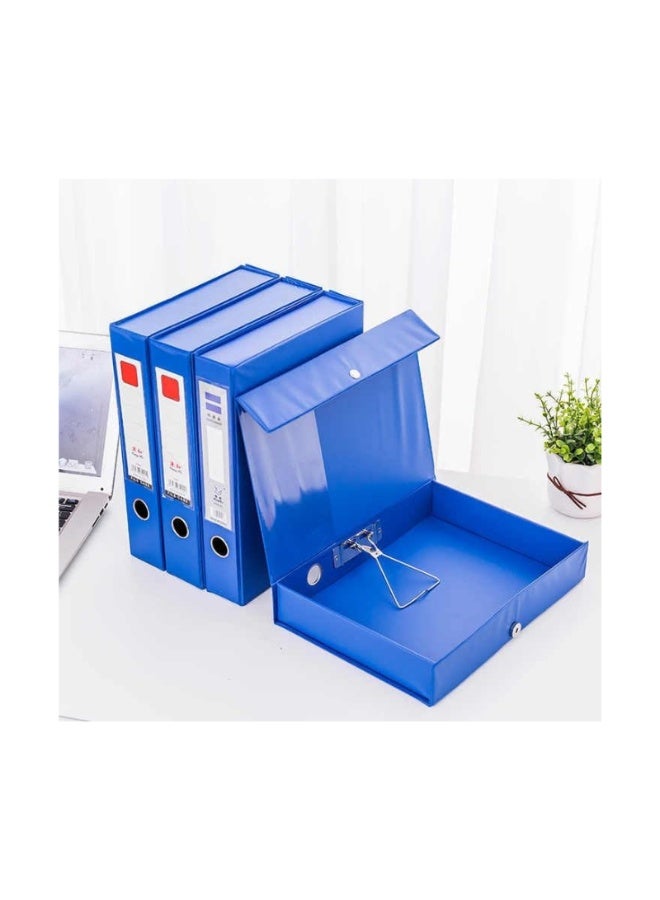 Kalon Pack of 3 A4 Portable Document File Box with 68mm Spine Expanding Storage Organizer Binder Case for Office School Records - Image 2