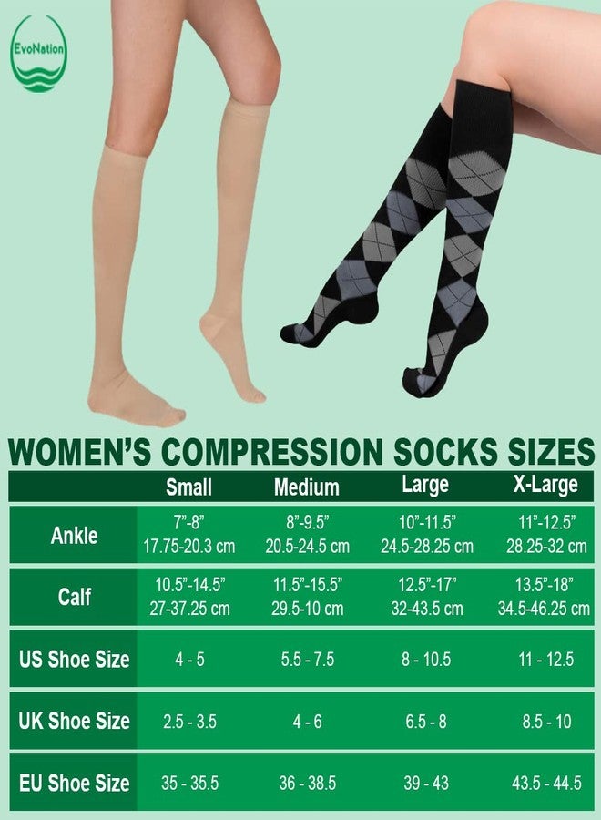 EvoNation Women’s Knee High 20-30 mmHg Graduated Compression Copper Socks - Firm Pressure Compression Support Stockings - Image 5