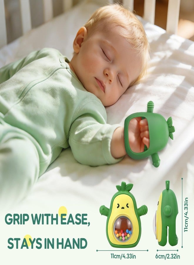 TOHIBEE Baby Teething Toy 3-12 Months, BPA Free Silicone Teether Mitten with Rattle - Image 5
