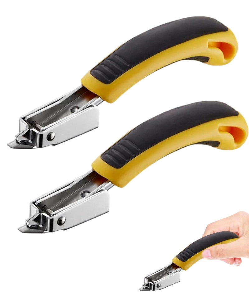 BdelrinQue أداة إزالة الدبابيس 2 قطعة، أداة إزالة الدبابيس للأثاث، الأرضيات والسجاد، مع مقبض مضاد للانزلاق، أداة سحب دبابيس التنجيد للاستخدام في المكتب والمنزل - Image 1