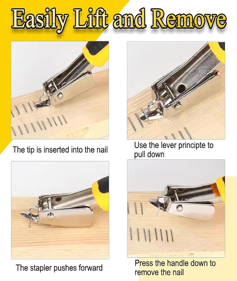 BdelrinQue أداة إزالة الدبابيس 2 قطعة، أداة إزالة الدبابيس للأثاث، الأرضيات والسجاد، مع مقبض مضاد للانزلاق، أداة سحب دبابيس التنجيد للاستخدام في المكتب والمنزل - Image 4