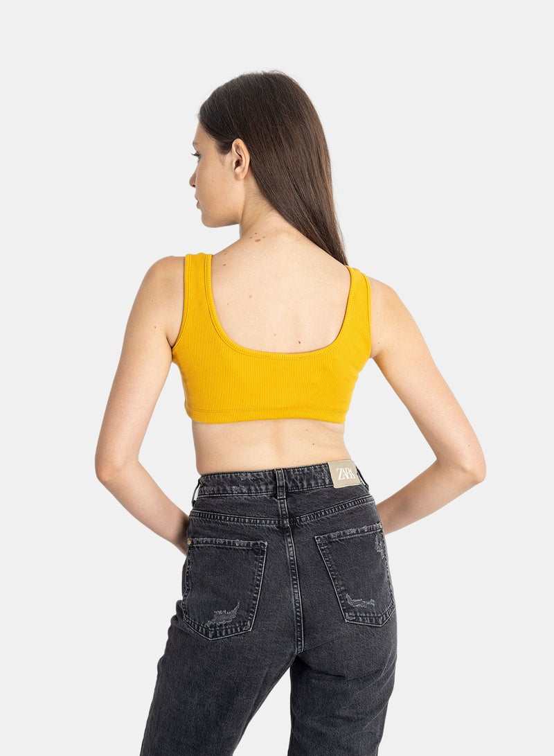 belle Square Neck Cropped Tank Top - Image 3