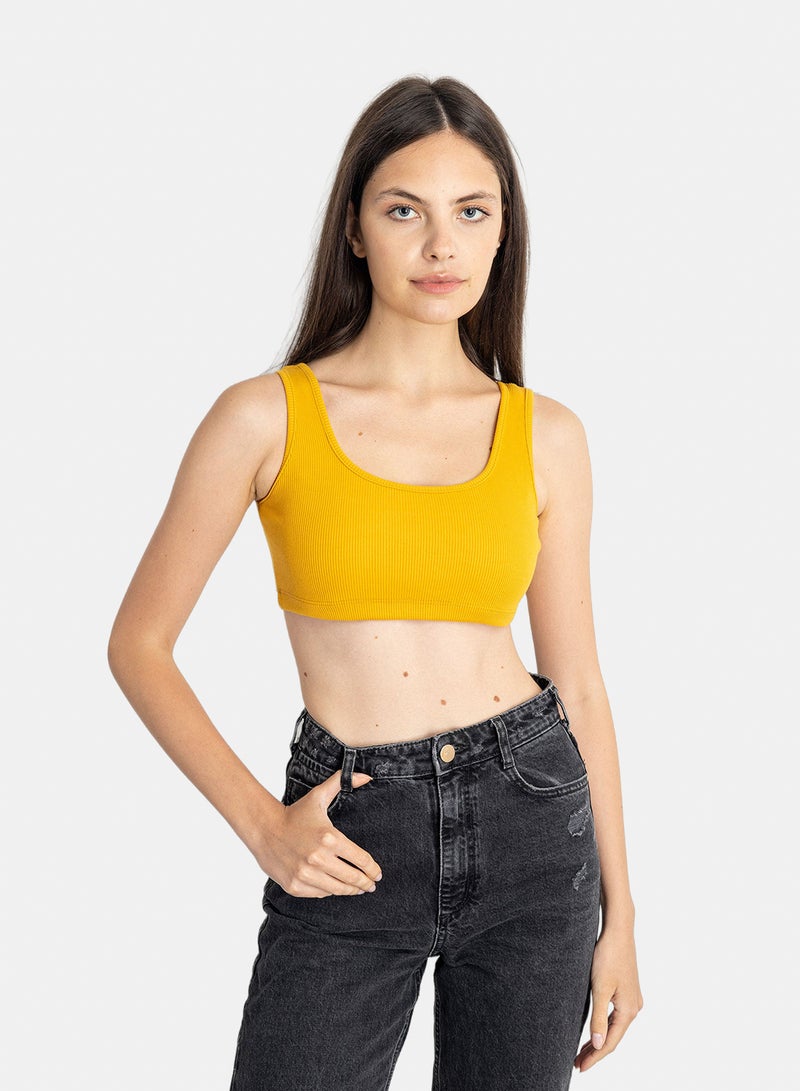 belle Square Neck Cropped Tank Top - Image 1