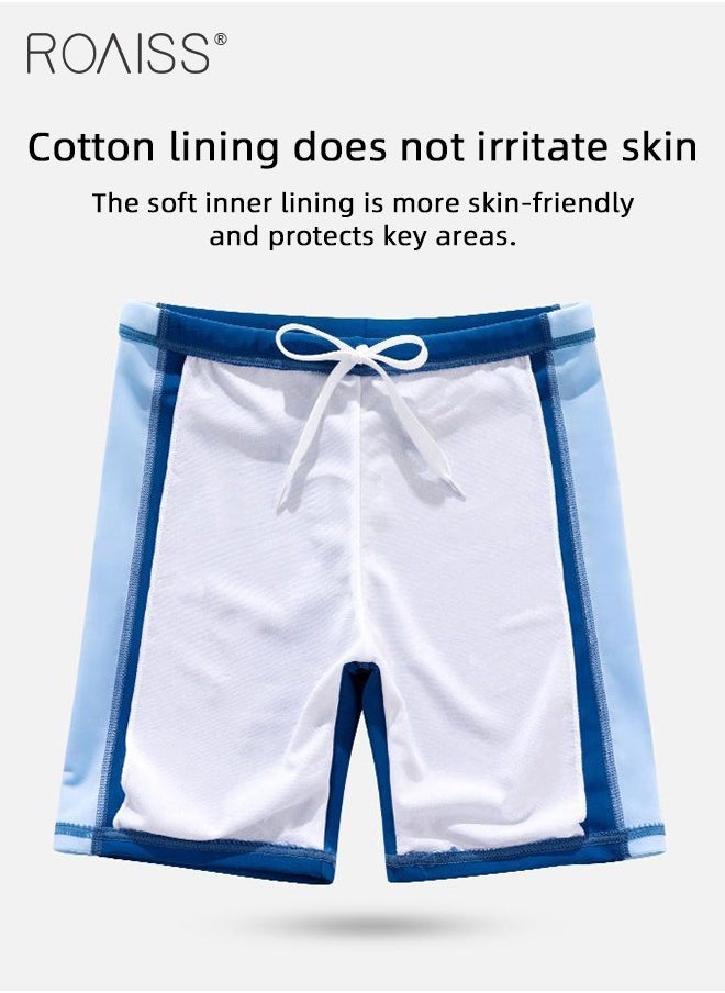 roaiss 2Pcs Professional Training Swimsuit for Kids Round Neck Quick Dry Elastic Hot Spring Split Set Children Soft Skin-Friendly Breathable Bathing Suit Recommended by Coach Cute Summer Gift  - Image 4