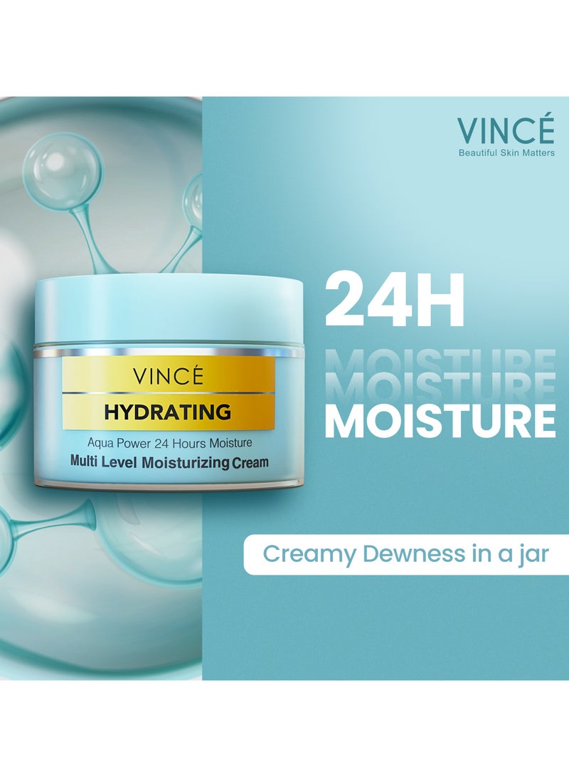 VINCE Multi-Level Moisturizing Cream – Deep Hydration with DuraQuench IQ – Reduces Dryness, Strengthens Skin Barrier, Non-Greasy & Leaves Skin Soft, Supple & Comfortable – 24-Hour Moisture Boost – 50ml - Image 2