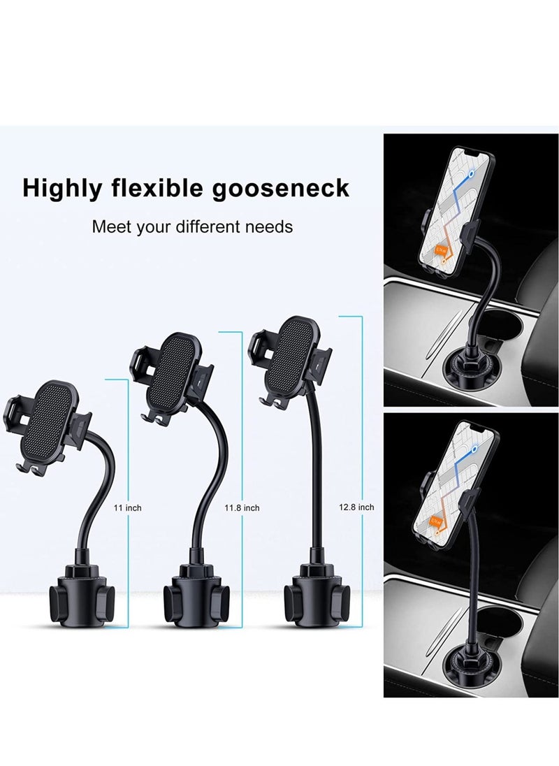 ELTRAZONE Cup Phone Holder for Car, Freely Adjustable Base, Mobile Phone Holder With Flexible Gooseneck, Universal Compatible With iPhone 11 Pro XS Max XR X 8, Samsung Galaxy S10 Plus S9 S8 S7 Note 10  - Image 5