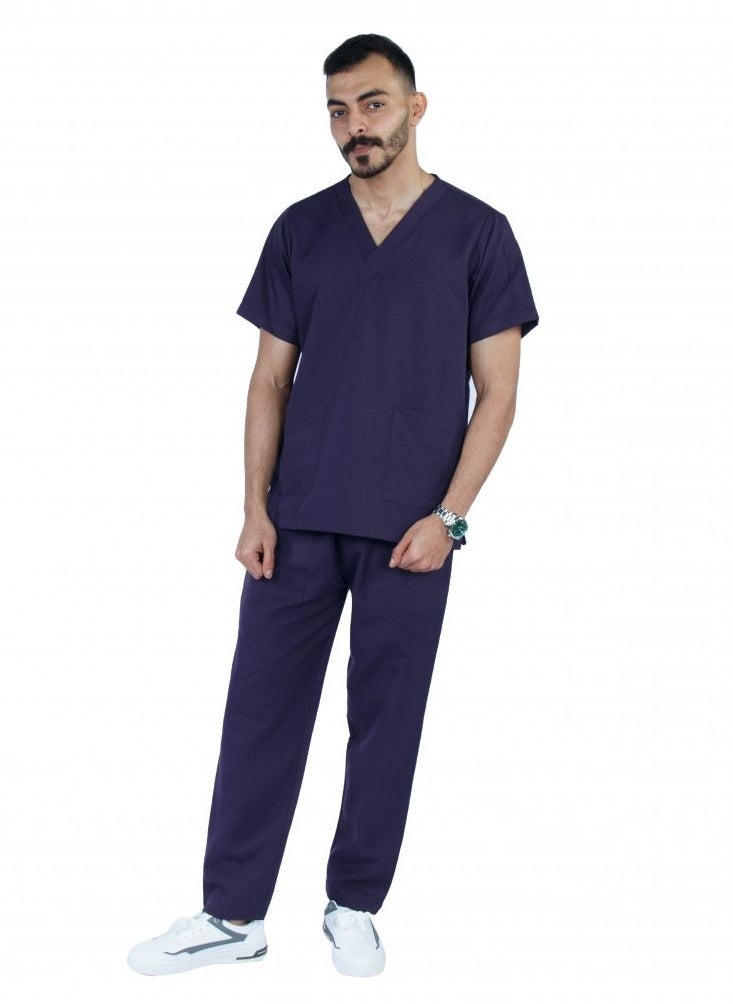 Kenzi Kenzi medical scrub set for unisex dark purple 1  - Image 1